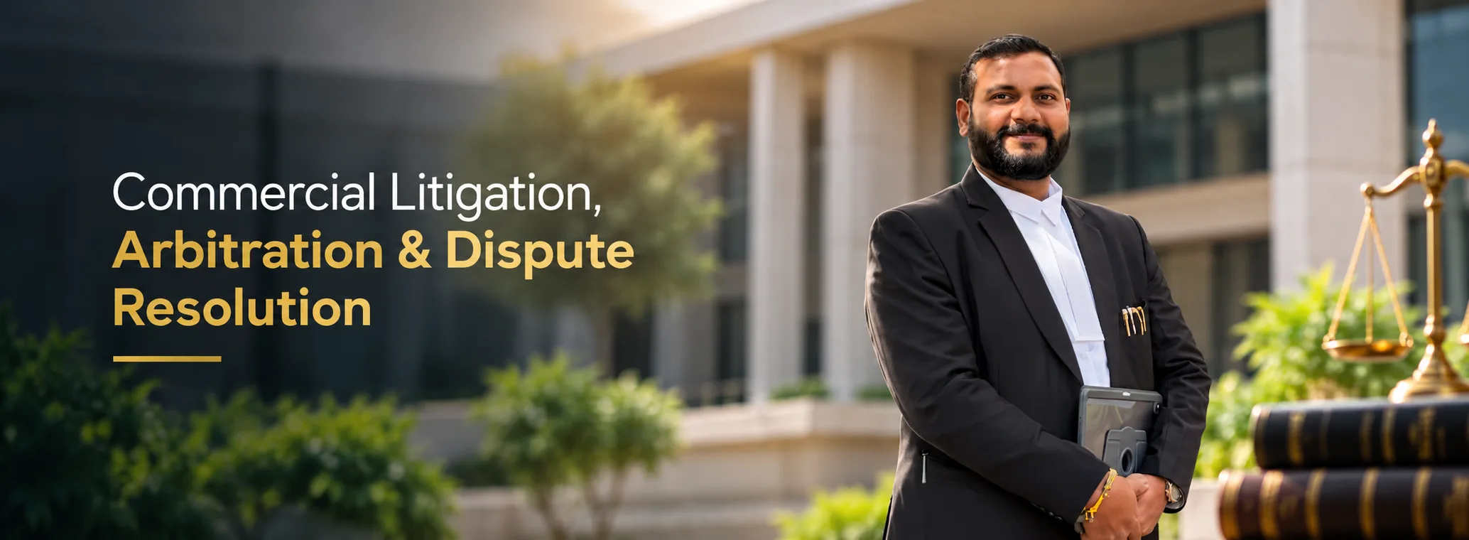 Advocate B.K. Singh outside court: commercial litigation, arbitration and dispute resolution